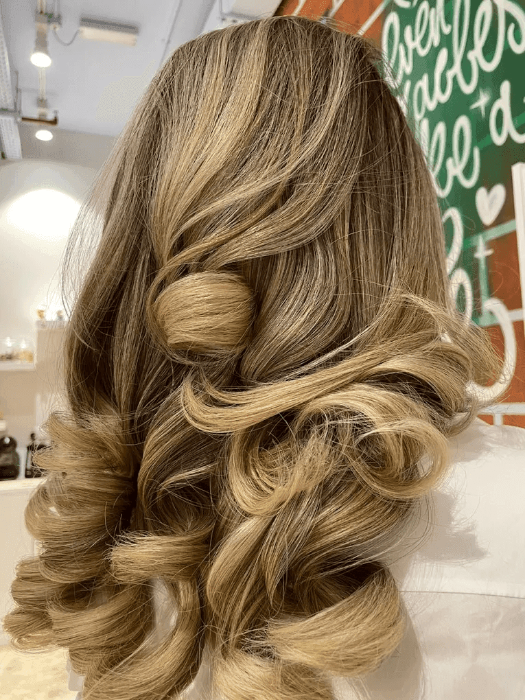 Hair styling at Mood Salon